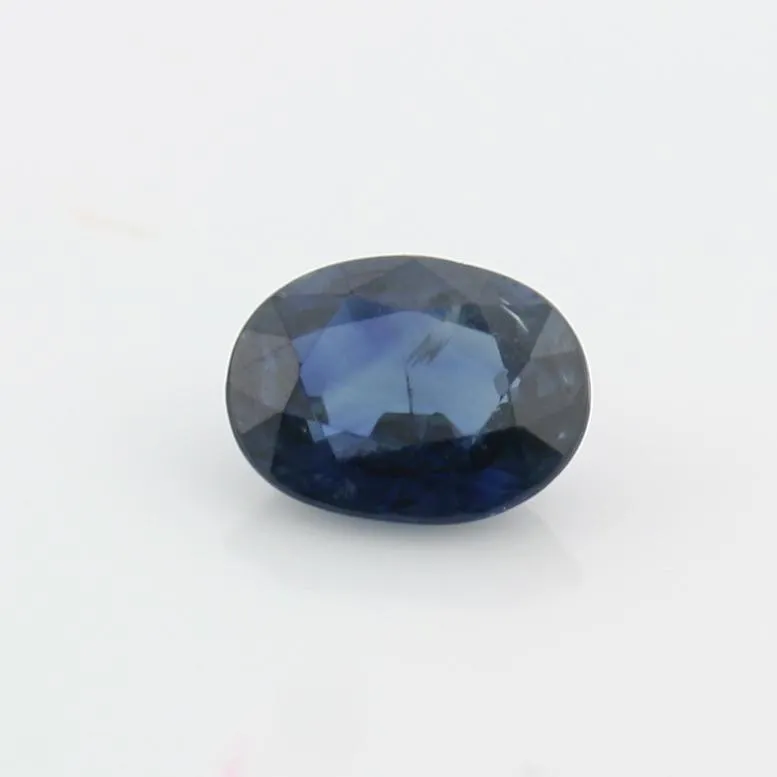 1.63 carat Oval Blue Sapphire Certified 6.23 x 8.18 mm