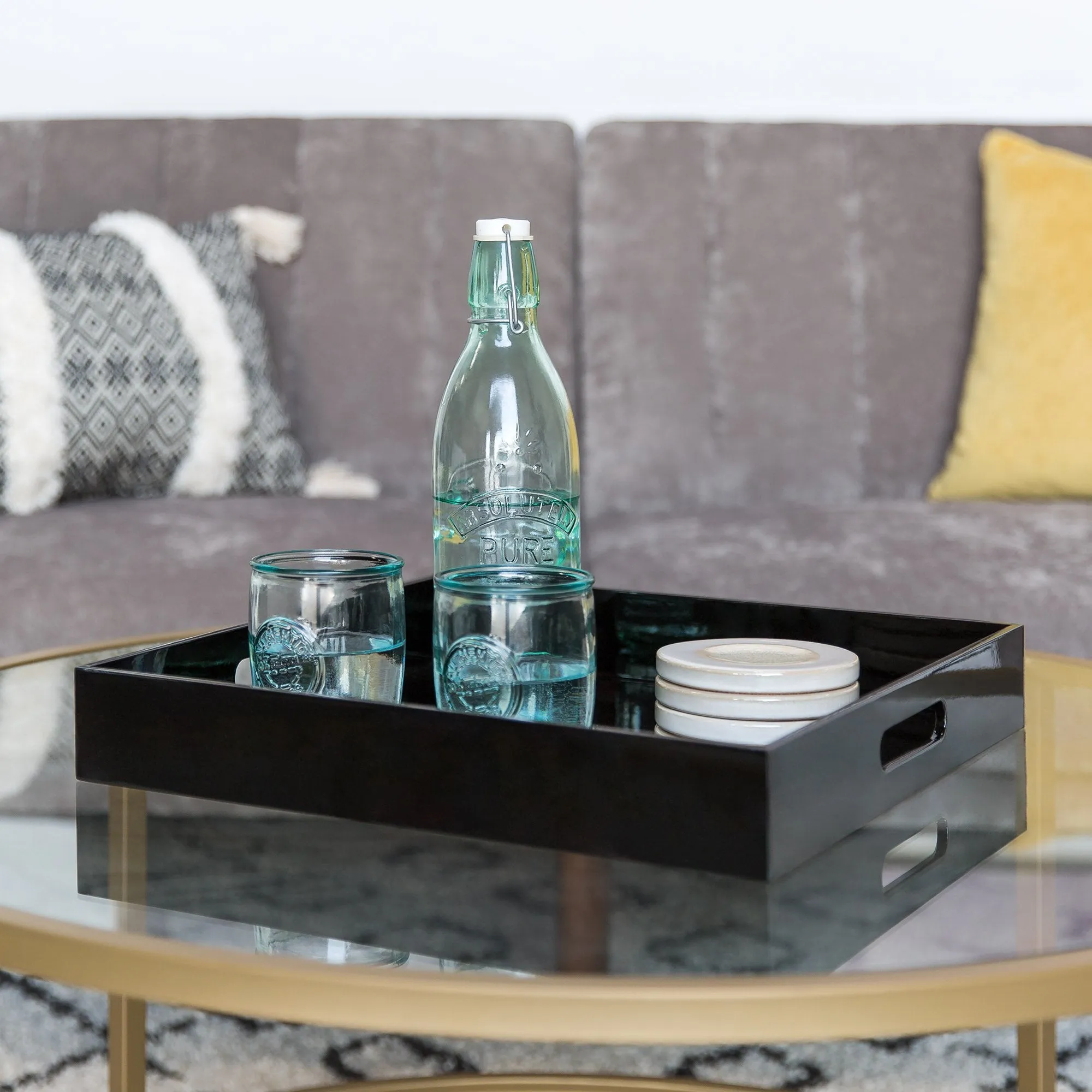 16x16in Decorative Catch-All Valet Serving Tray