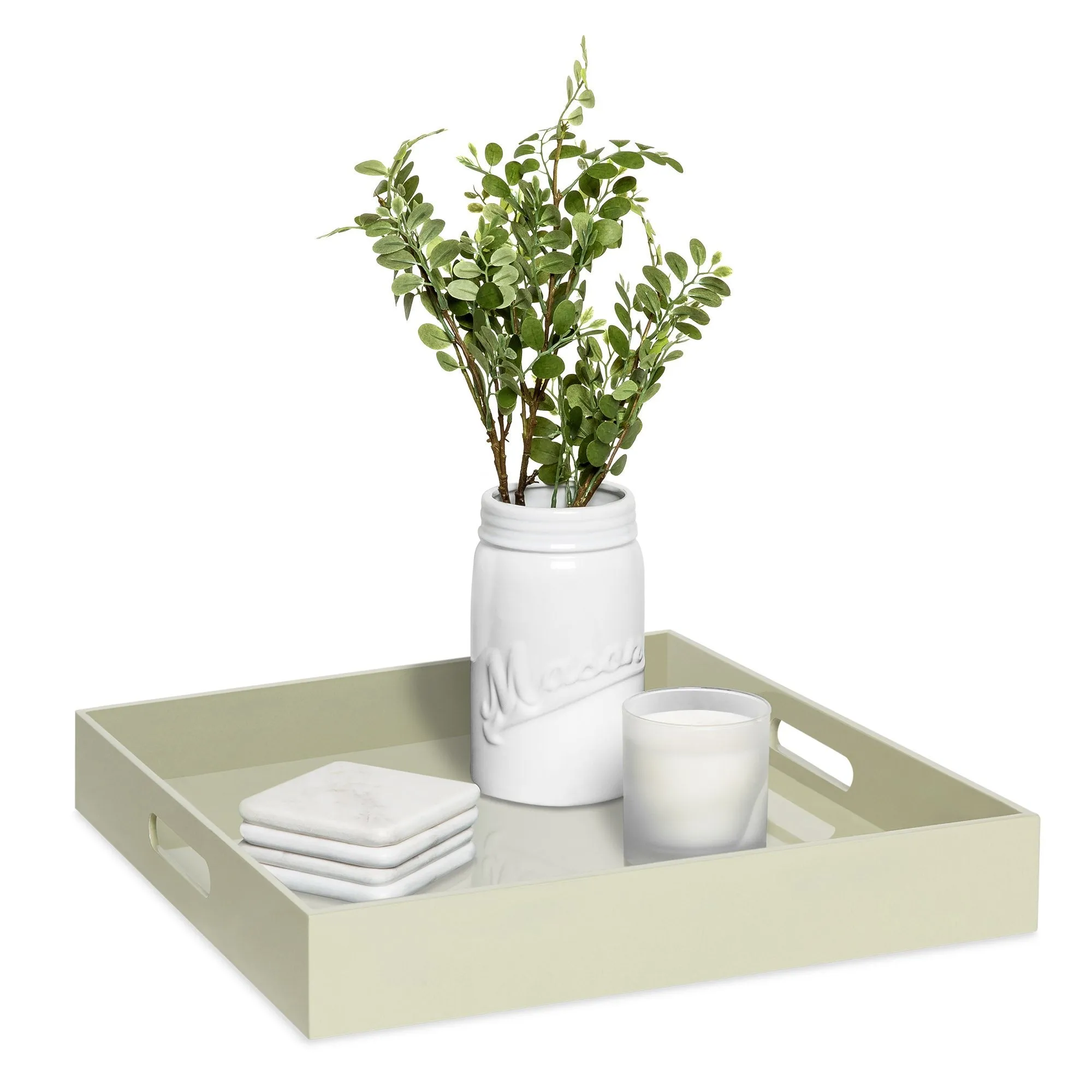 16x16in Decorative Catch-All Valet Serving Tray