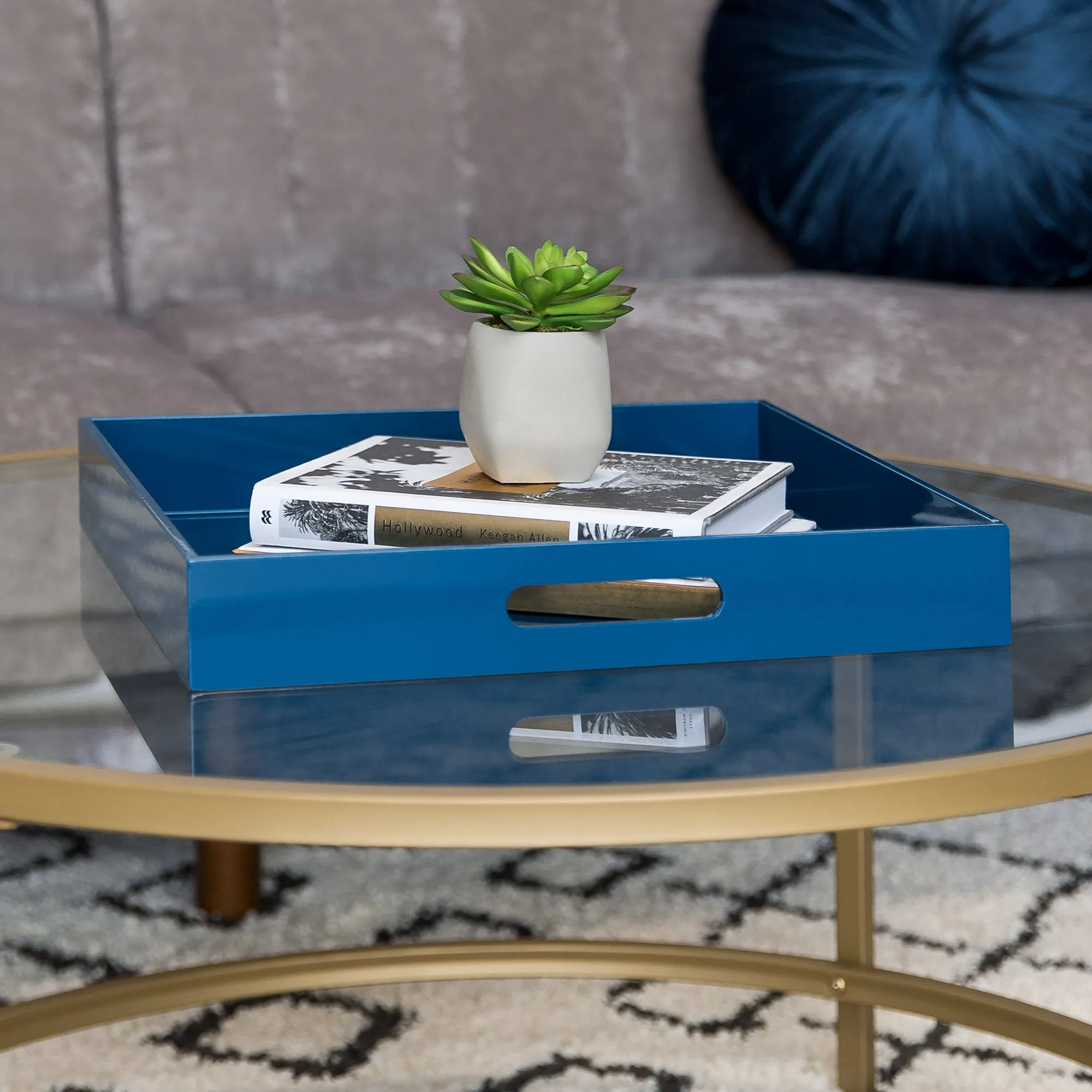 16x16in Decorative Catch-All Valet Serving Tray