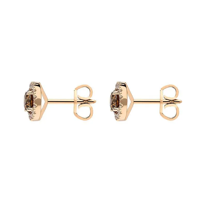 18ct Rose Gold Brown and White Diamond Two Piece Gift Set