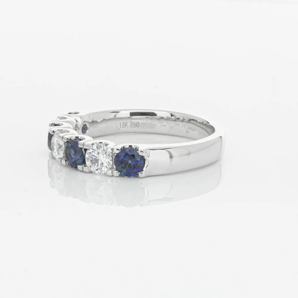 18ct White Gold .76ct Sapphire & Diamond Rialto Ring