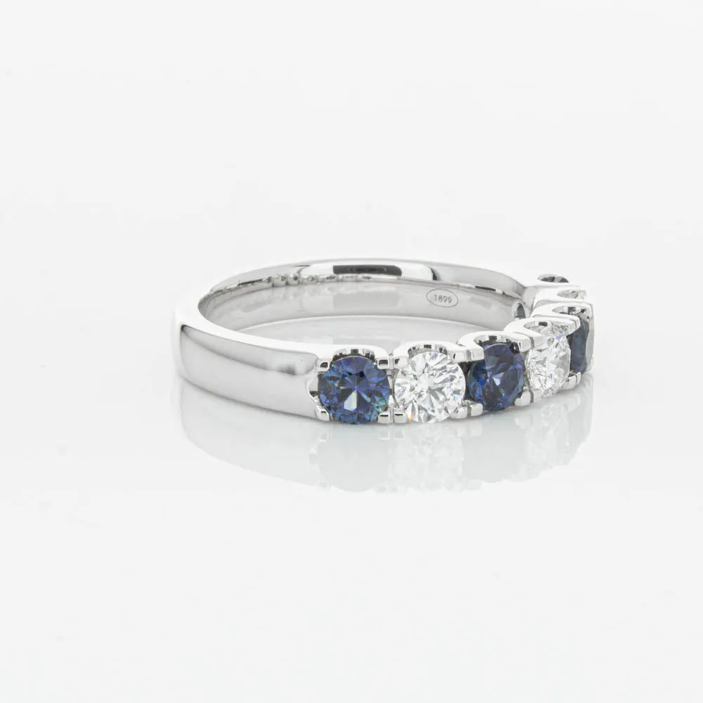 18ct White Gold .76ct Sapphire & Diamond Rialto Ring