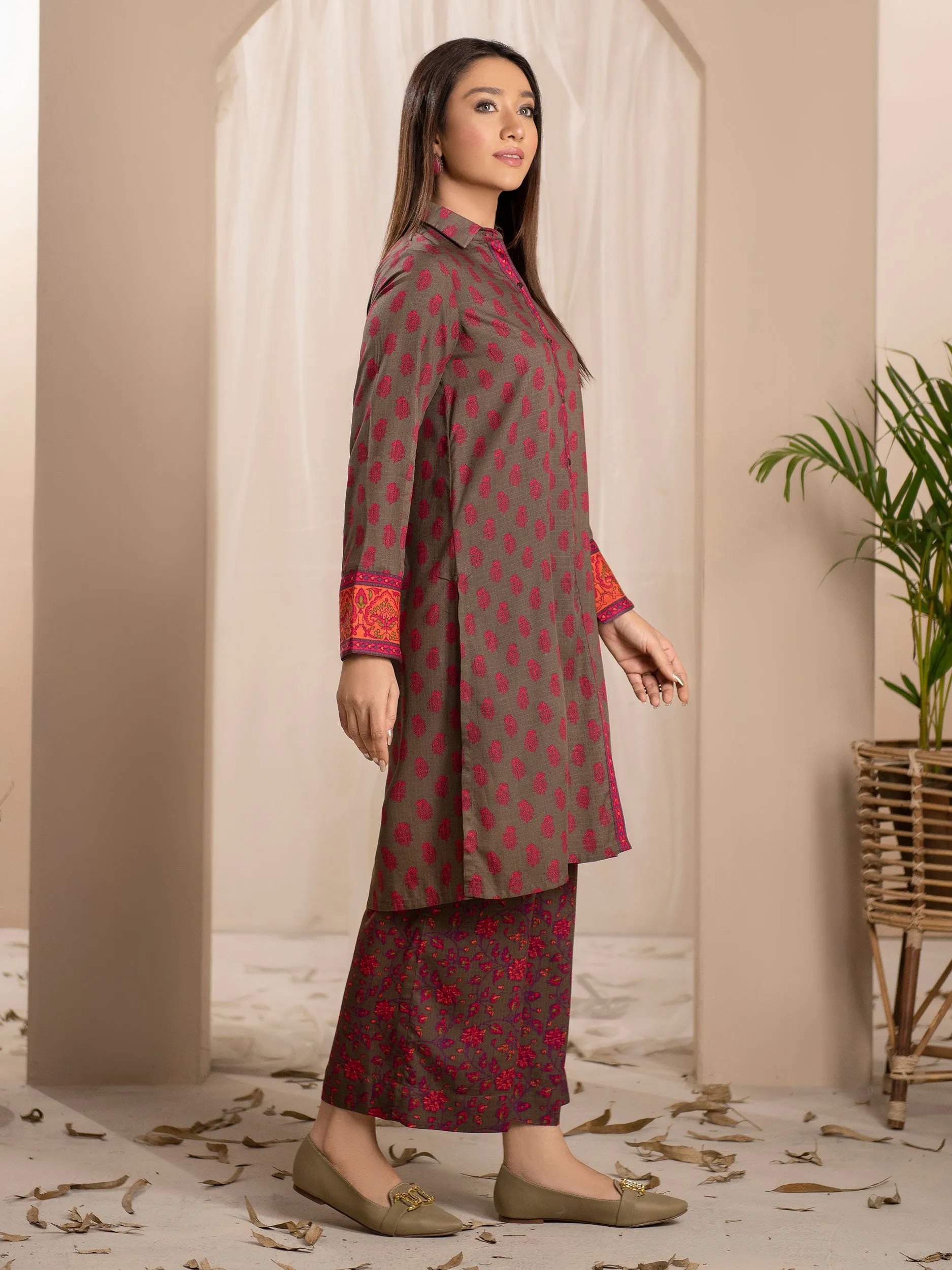 2 Piece Linen Suit-Printed (Unstitched)