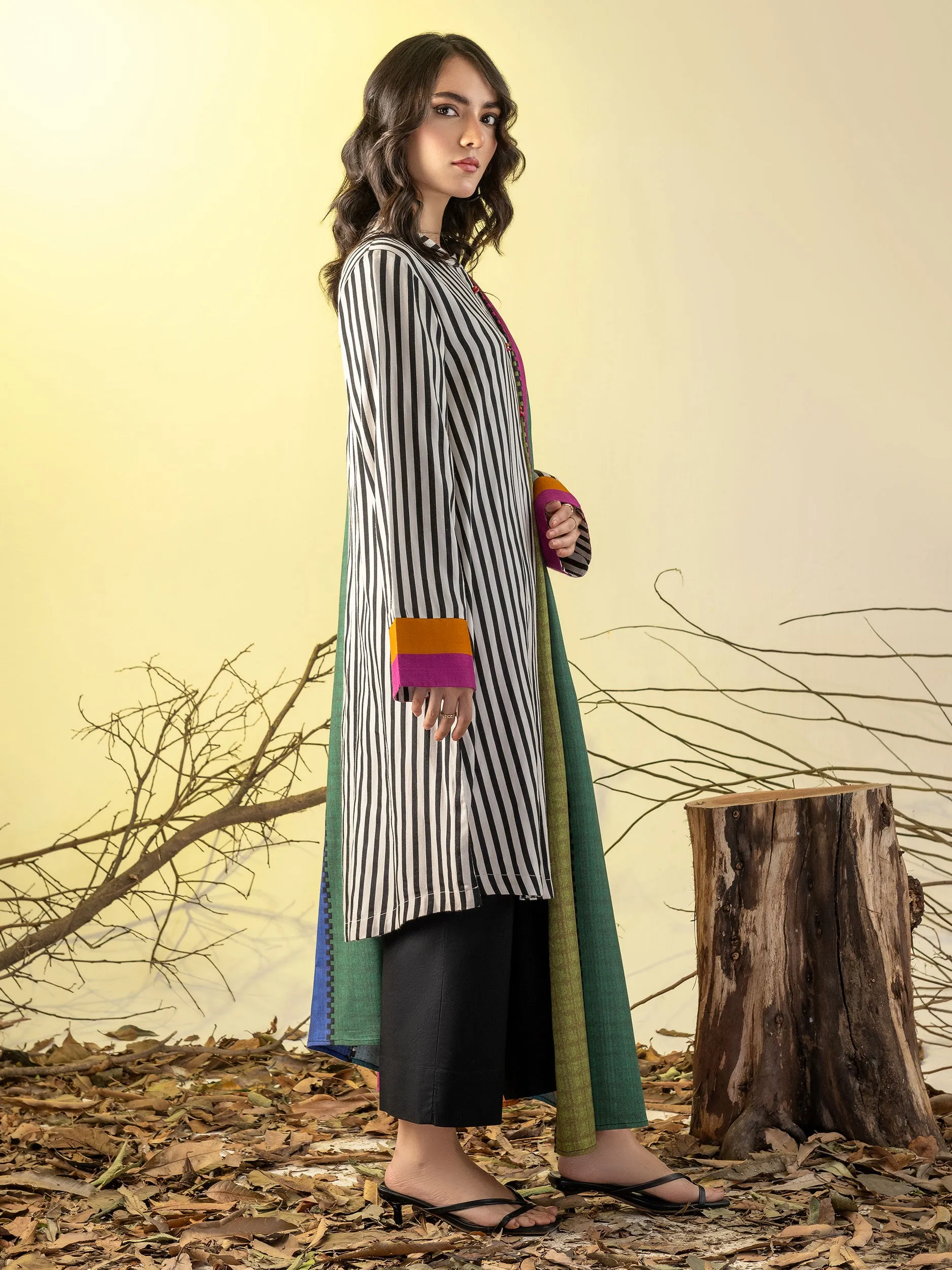 2 Piece Linen Suit-Printed(Unstitched)