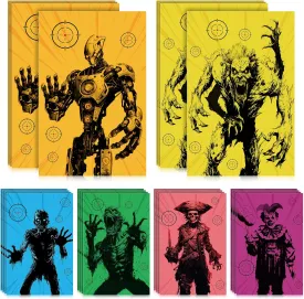 24 Pcs Monster Shooting Paper Targets 12 x 18 Inch Outdoor Practice Paper Fun Large Zombie Targets for Range for The Range Outdoor Practice, 6 Styles