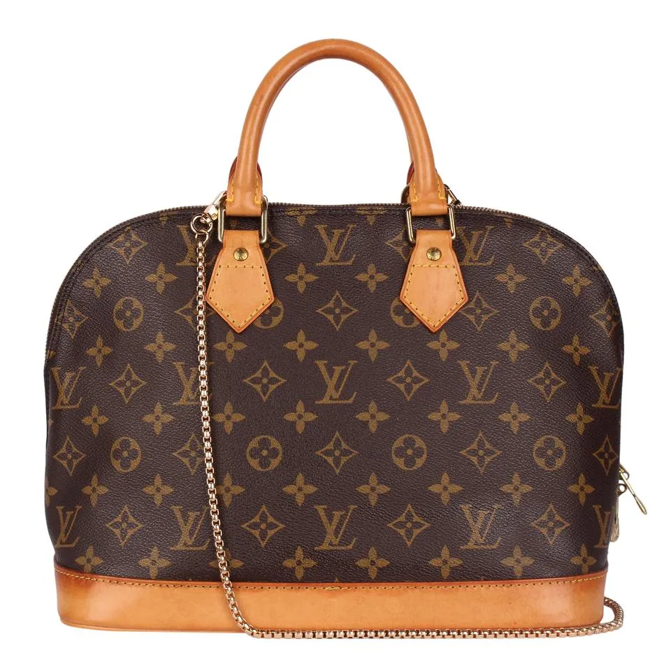 Alma Monogram Canvas Leather Satchel ( )
