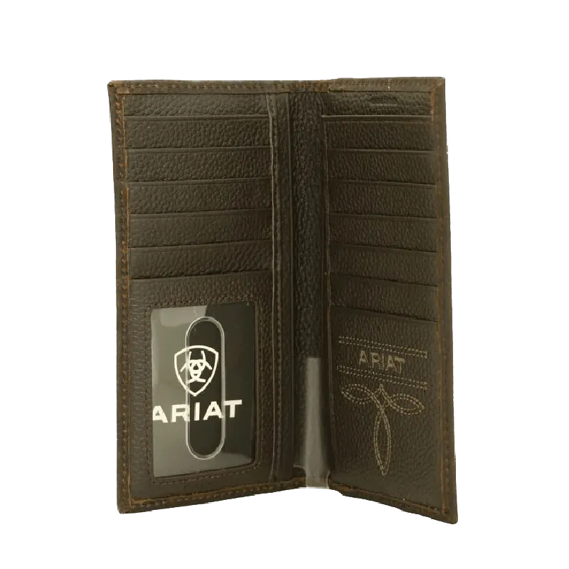 Ariat M&F Mexican Flag Logo Rowdy Brown Rodeo Wallet