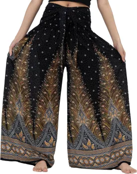 B BANGKOK PANTS Women's Boho Palazzo Pants Yoga Wide Leg Pants