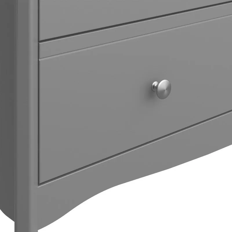 Baroque Grey Finish 3 Drawer Wide Chest