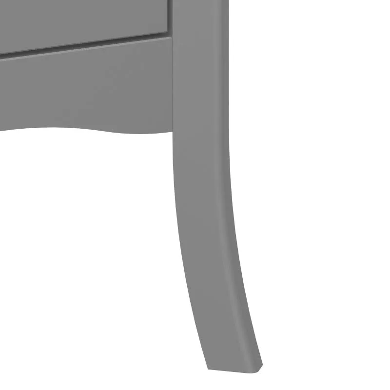 Baroque Grey Finish 3 Drawer Wide Chest