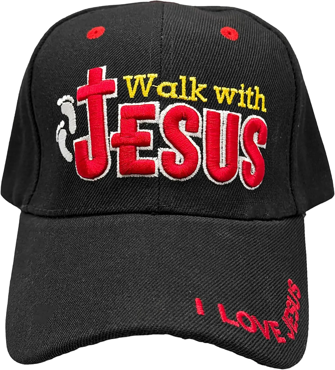 Black Duck Brand Embroidered Walk with Jesus Adjustable Baseball Cap - Multiple Colors Available