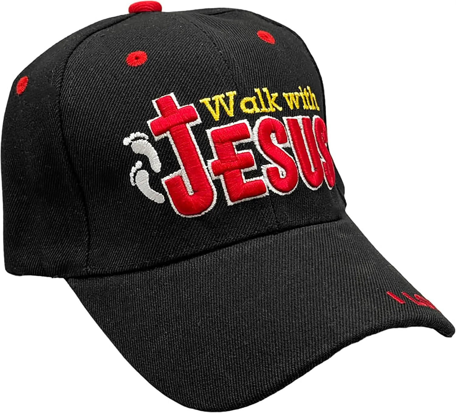 Black Duck Brand Embroidered Walk with Jesus Adjustable Baseball Cap - Multiple Colors Available
