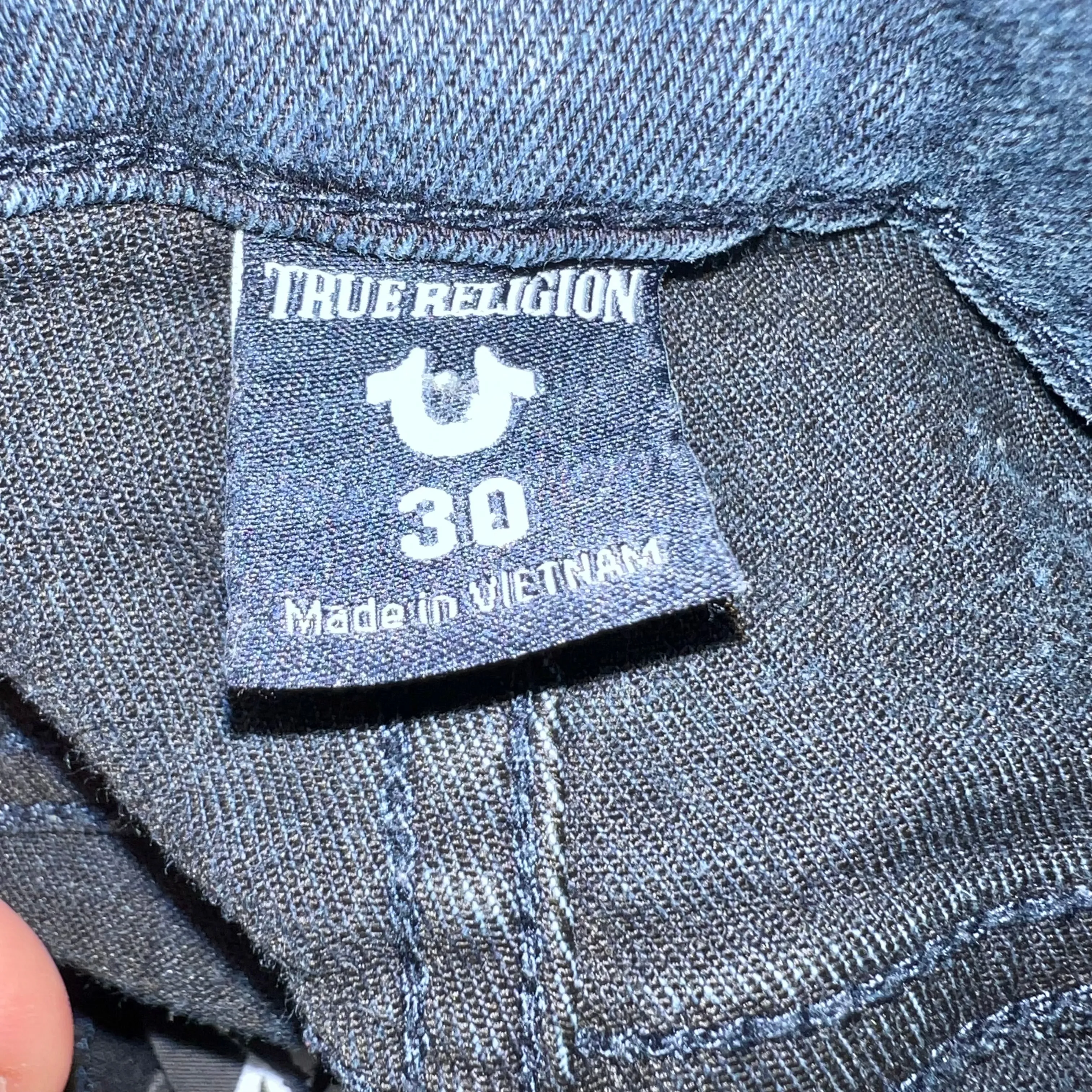 Blue Denim Jeans Skinny By True Religion, Size: 10