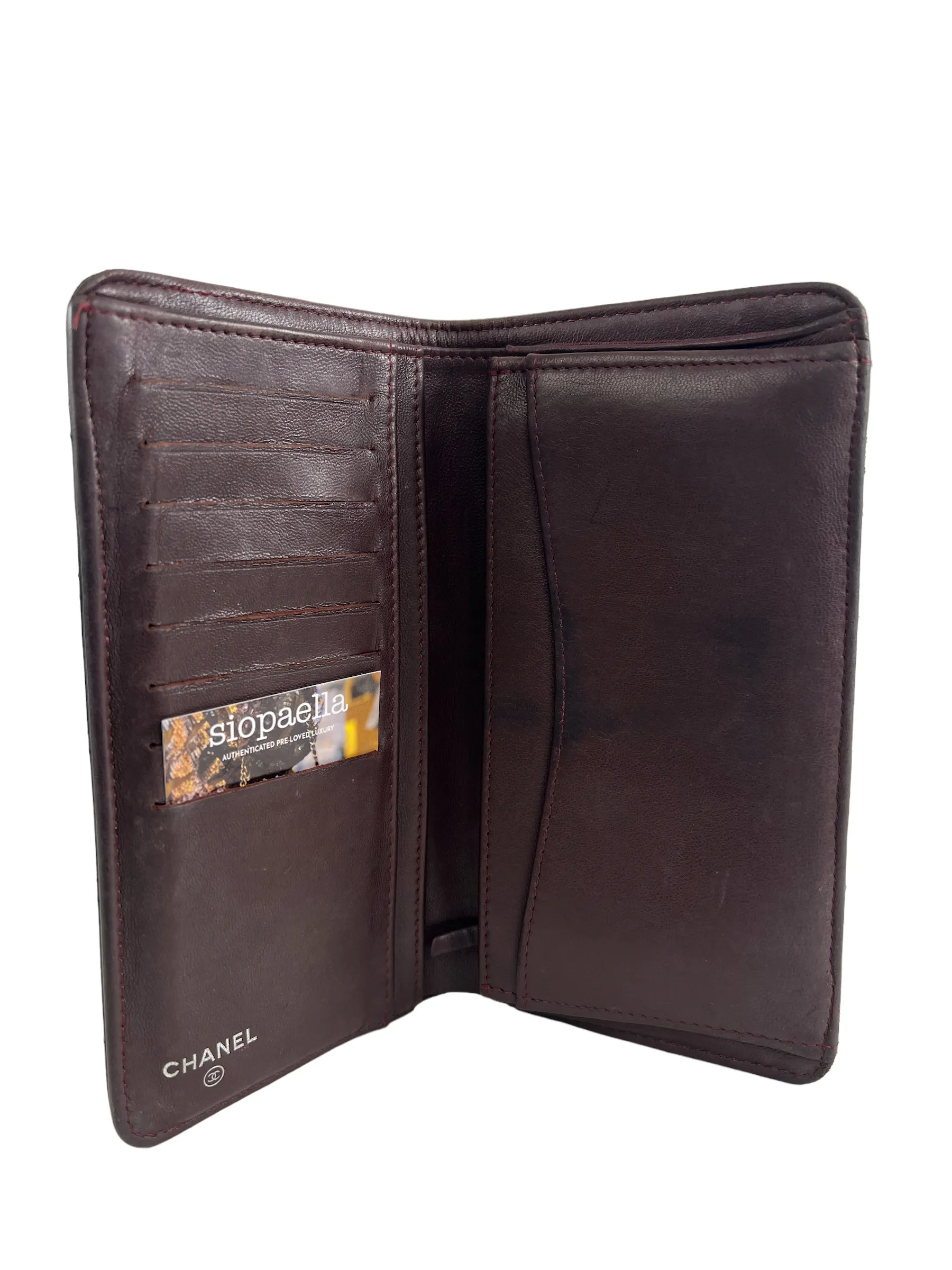 Chanel Black Lambskin Leather CC Wallet