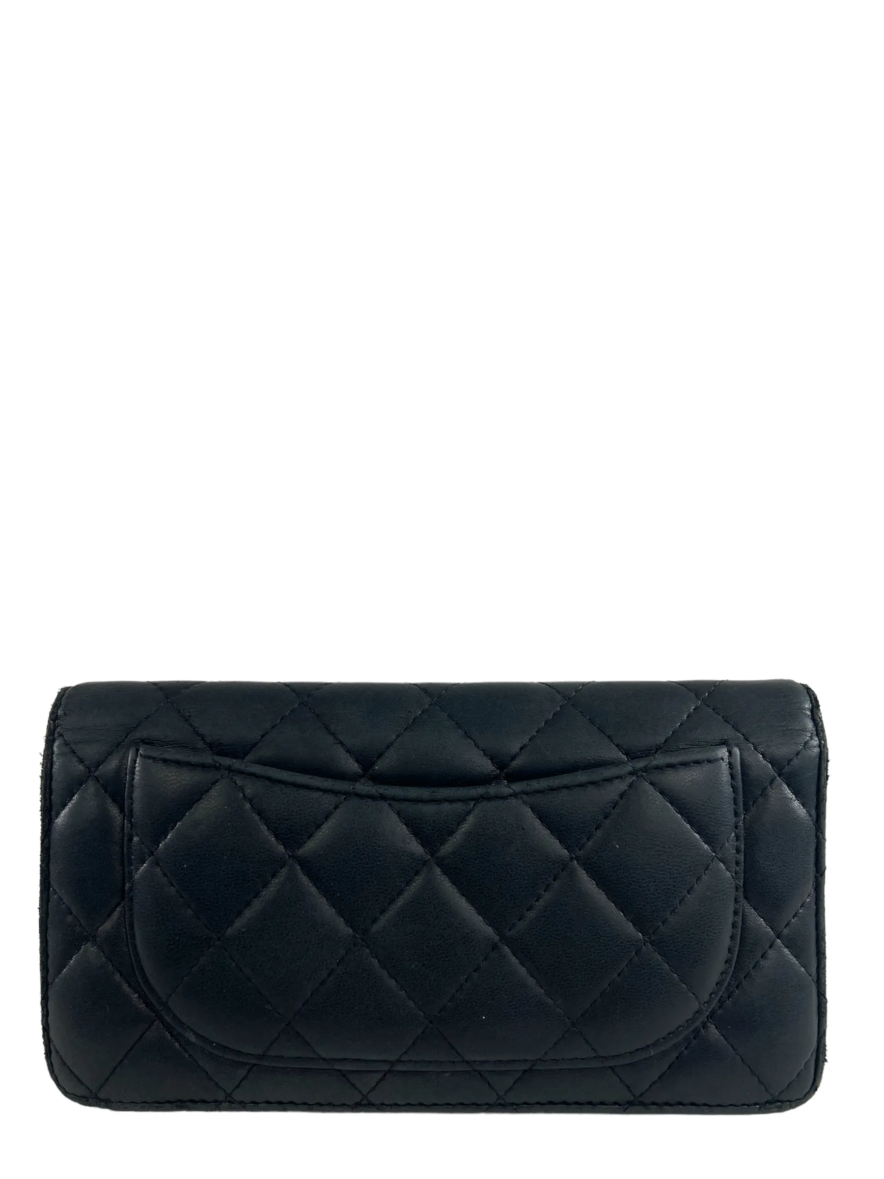 Chanel Black Lambskin Leather CC Wallet