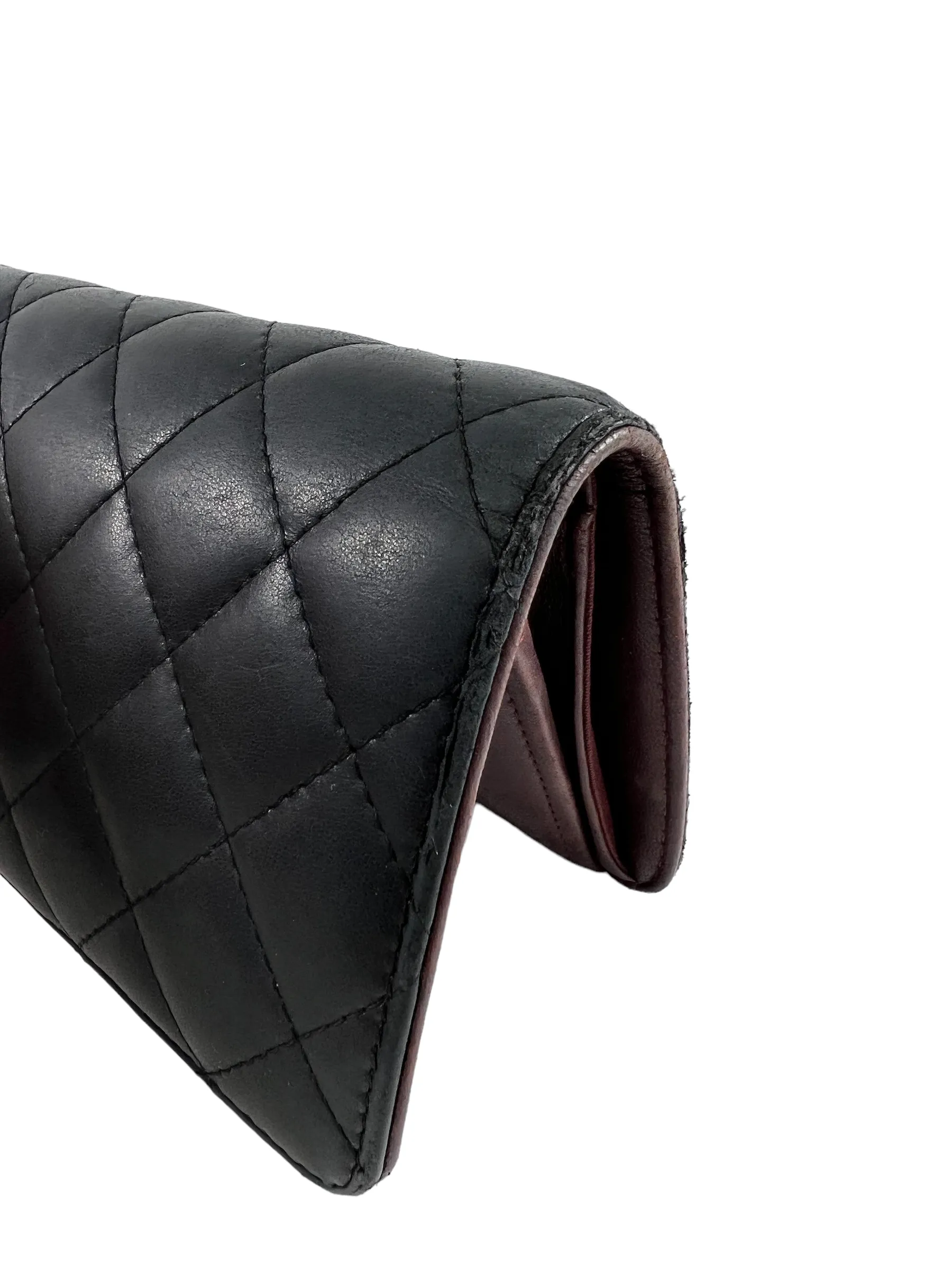 Chanel Black Lambskin Leather CC Wallet
