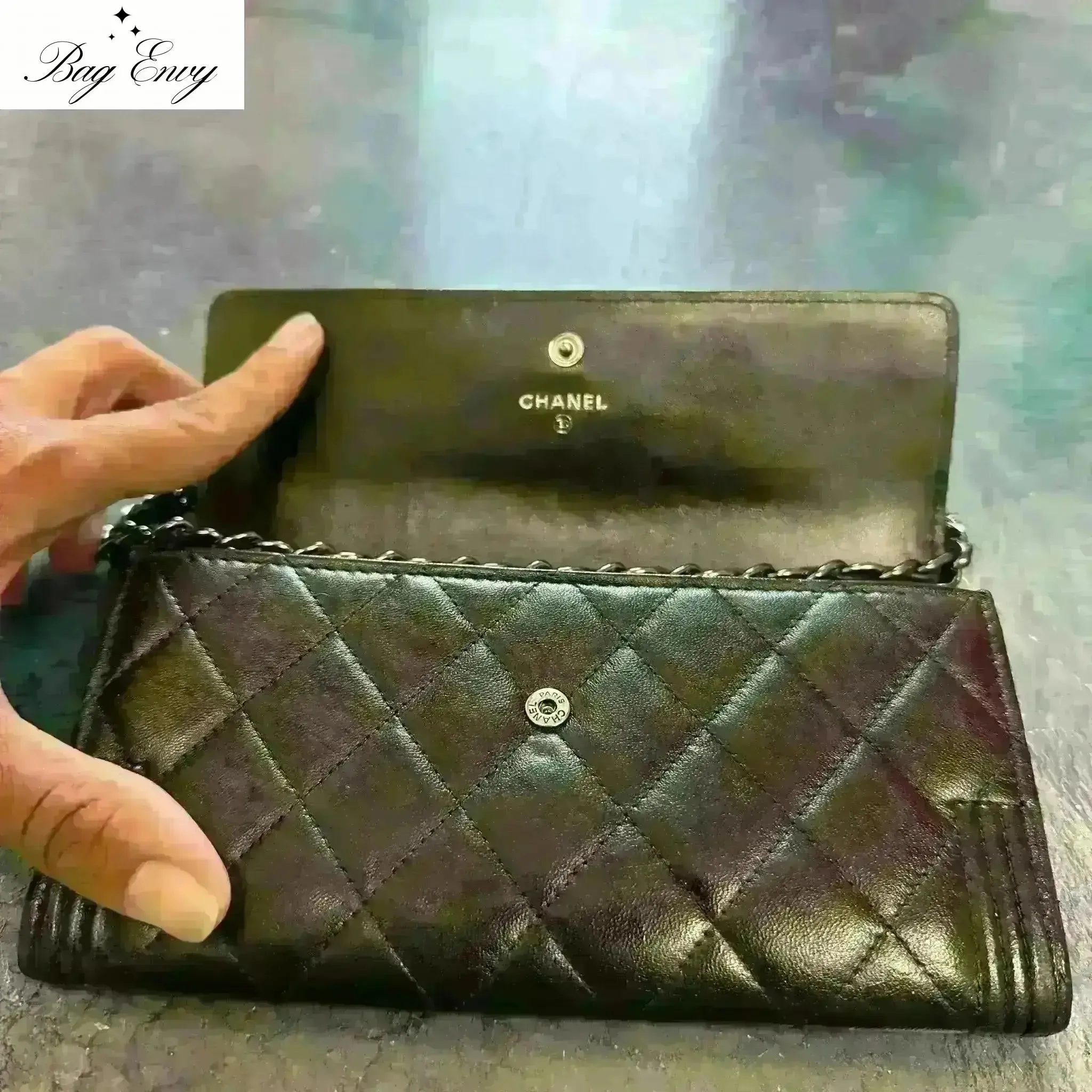 CHANEL Lambskin Boy Long Flap Wallet