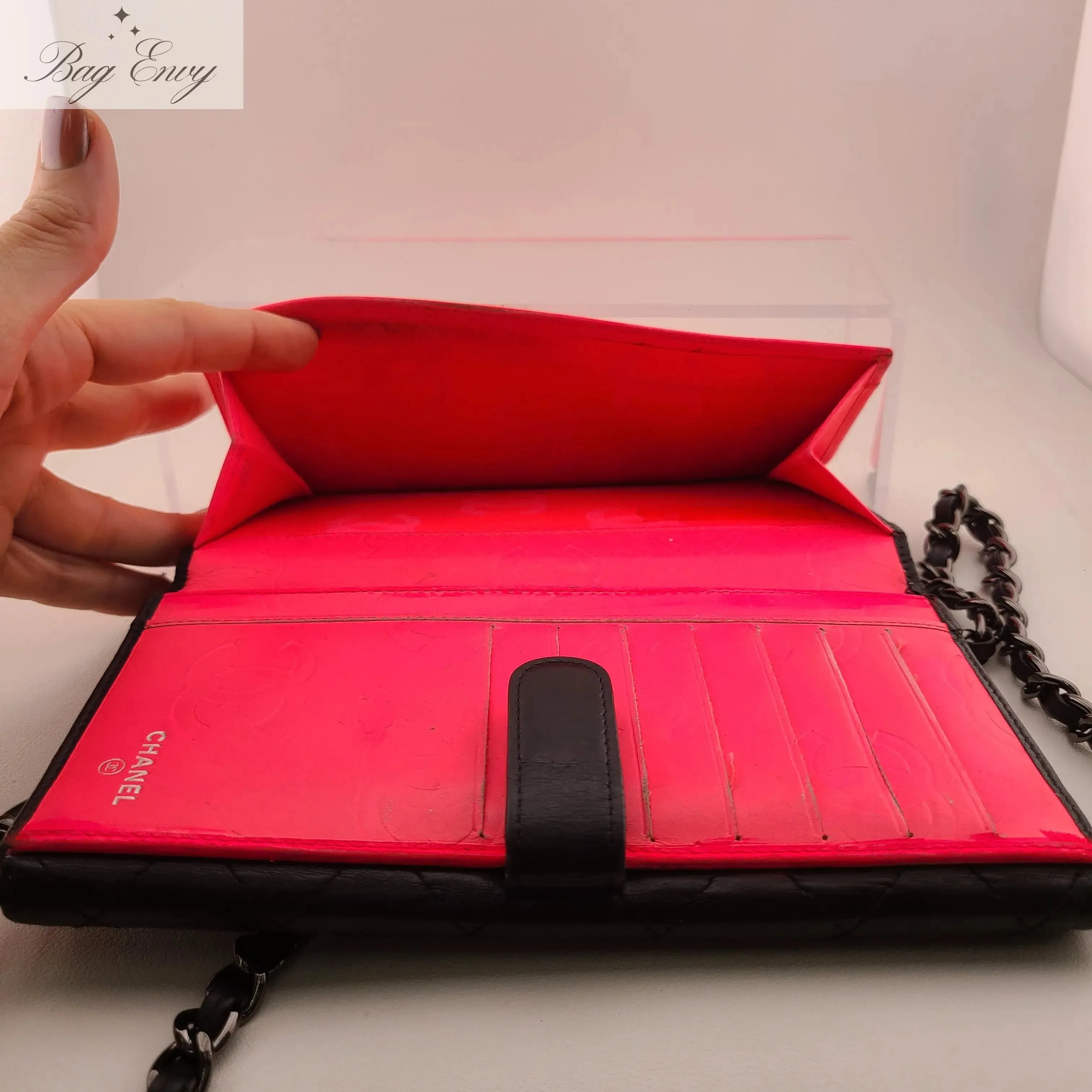 CHANEL Lambskin Cambon Wallet