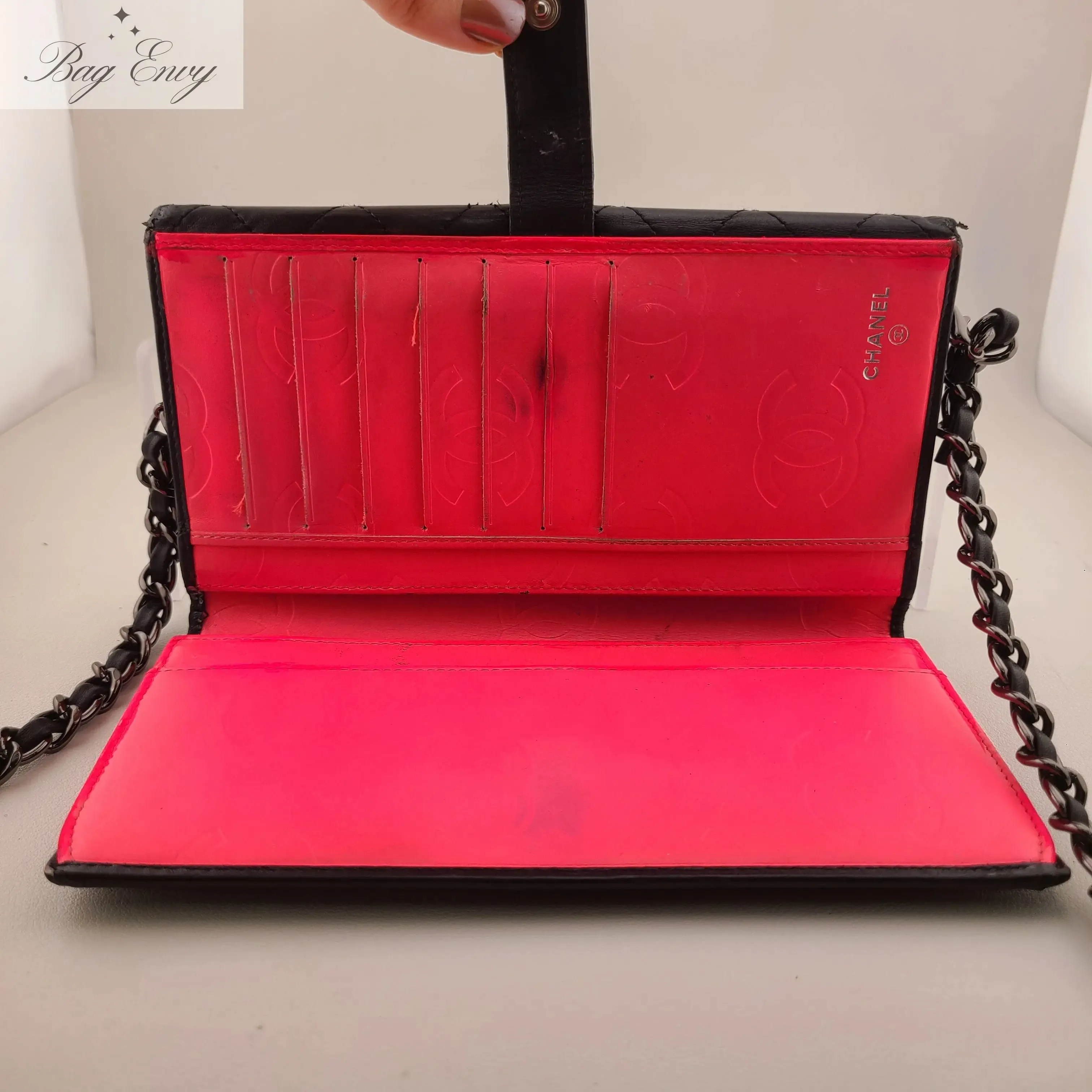 CHANEL Lambskin Cambon Wallet
