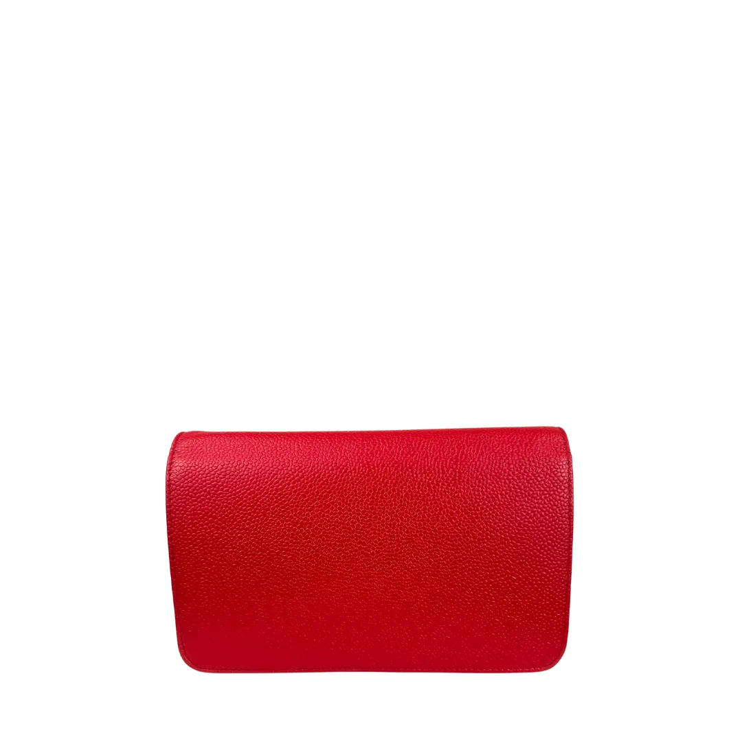 Chanel Magenta Caviar Timeless Wallet on Chain