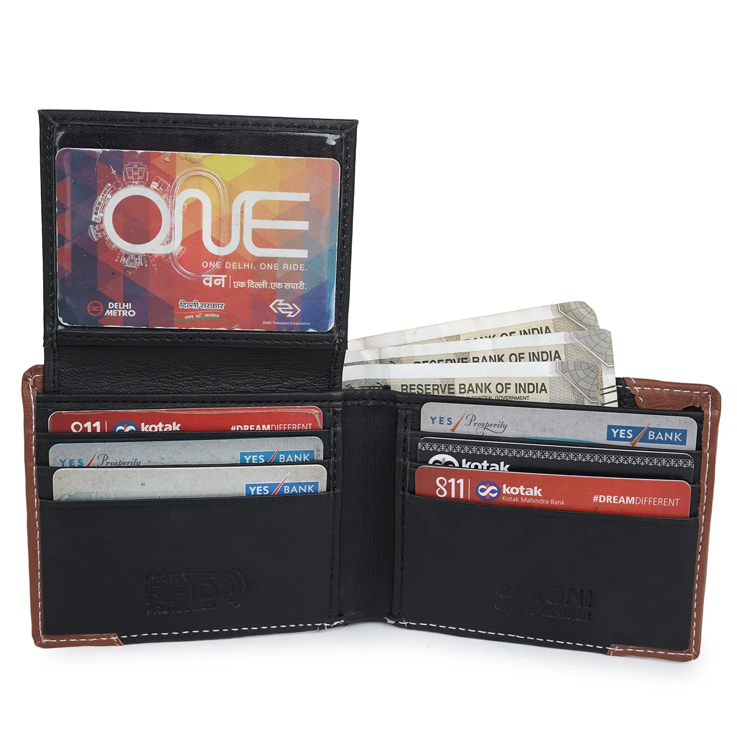 CIMONI Genuine Leather Casual Slim Multi Credit Cards Slot RFID Wallet for Men