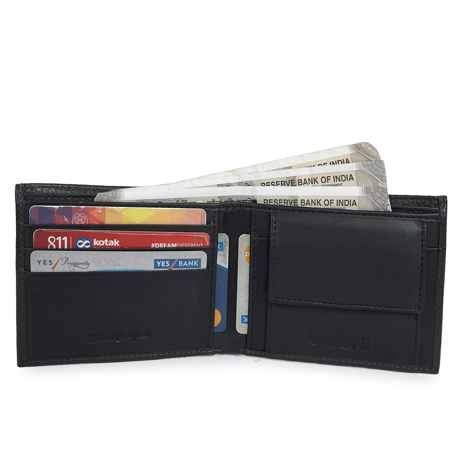 CIMONI Genuine Leather Casual Slim Multi Credit Cards Slot RFID Wallet for Men