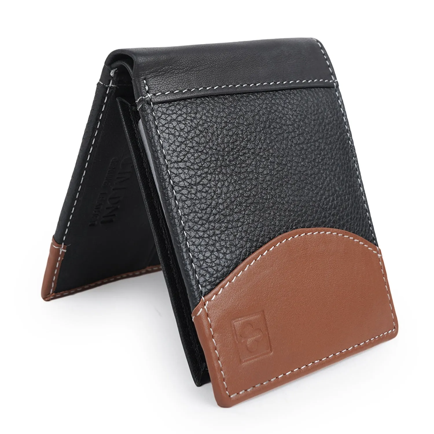 CIMONI Genuine Leather Casual Slim Multi Credit Cards Slot RFID Wallet for Men