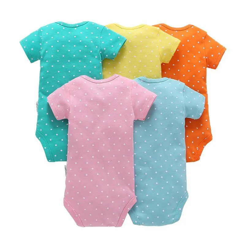 Colourful Rompers For Your Little Baby -  5 Piece Set