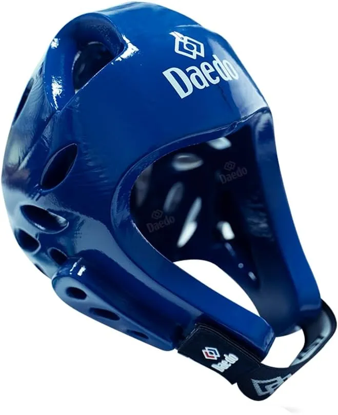 DAEDO WT Recognized Taekwondo Head Guard - Officially Approved, Molded Foam Construction, Blue & Red Variations, Lightweight Protection for Sparring & Competition