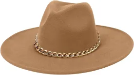 Fashionable Women's Fedoras Dress Womens Fedora Hats For Women And Men Wide Visor Hat Ladies Summer Sun Hats for Wonmen Brown