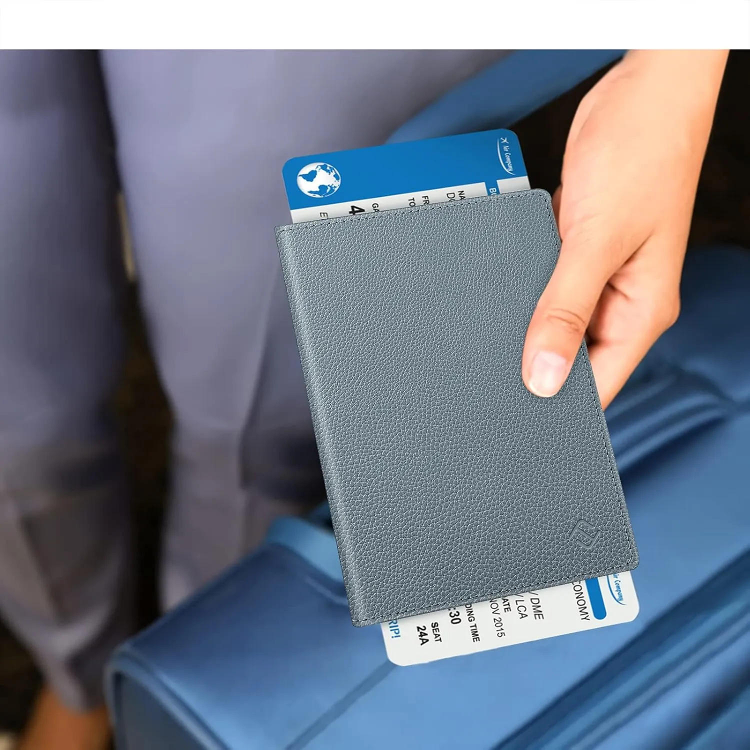 Fintie Passport Holder, Slim Travel Wallet RFID Blocking Card Case Cover Passport Cover Protector Essentials with Credit Card Slots for Women/Men