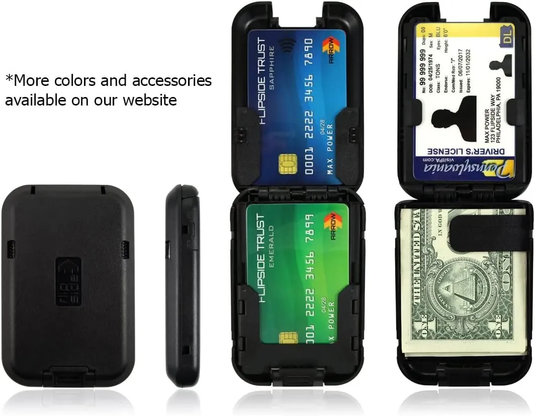 Flipside Wallets 4 RFID Blocking Wallet for Men with Removable Money Clip - Slim, Secure and Crush Resistant