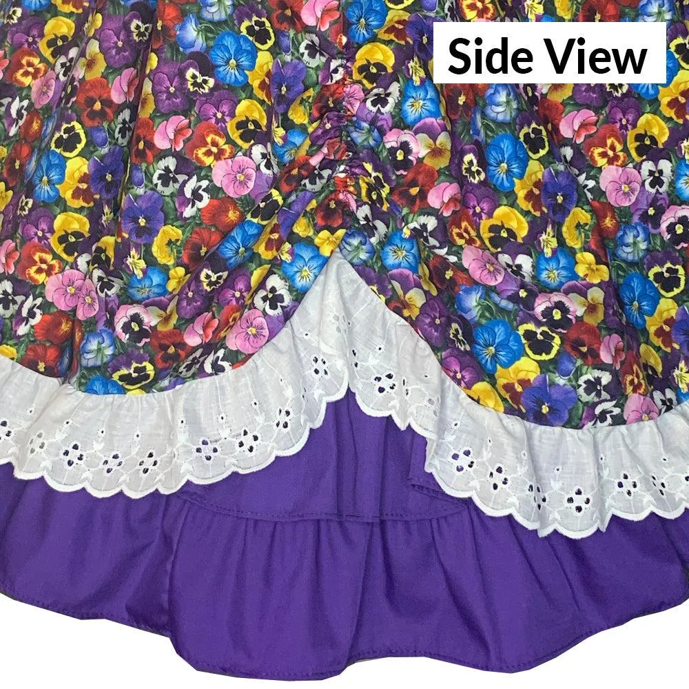 Garden Pansy Square Dance Outfit