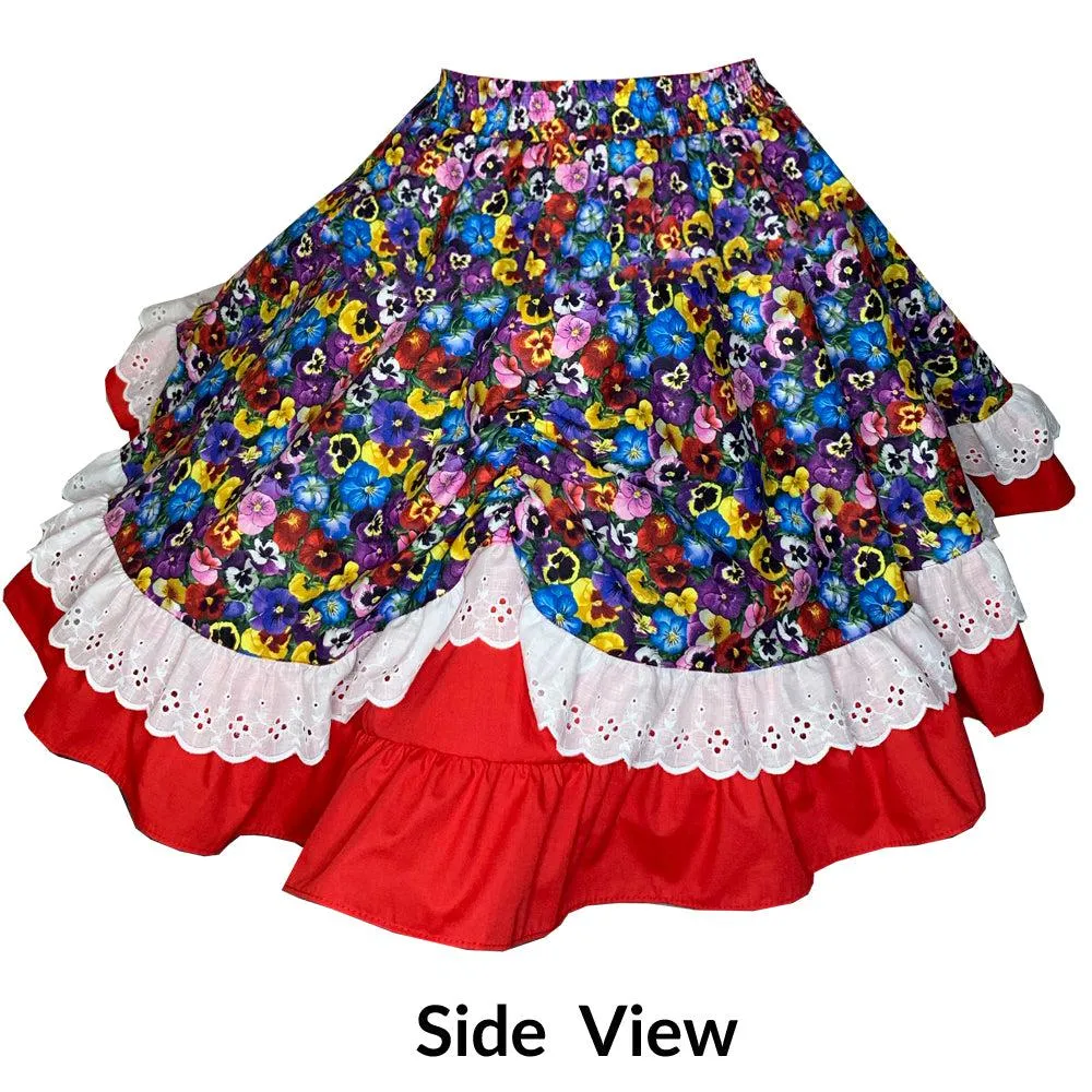 Garden Pansy Square Dance Outfit