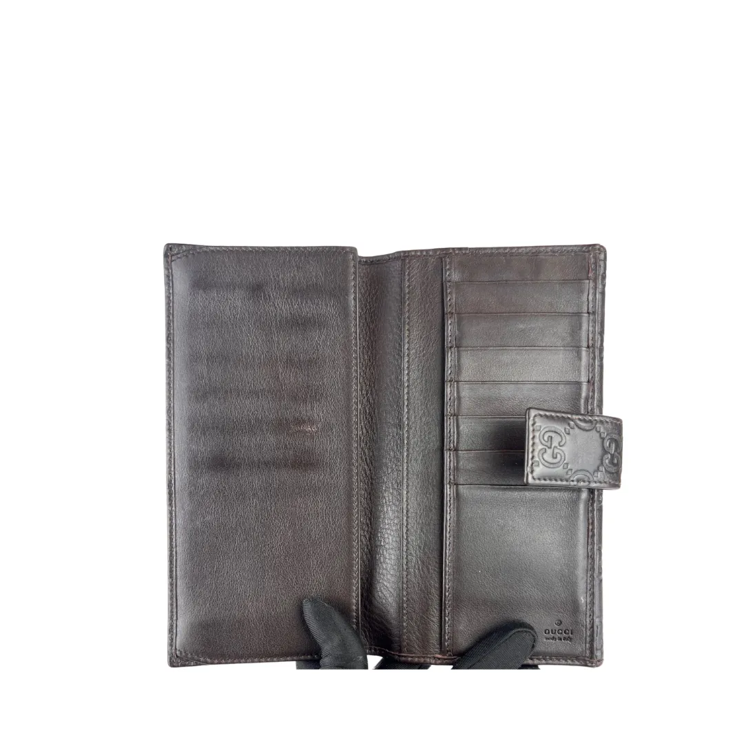 Gucci Guccissima Leather Flap Continental Wallet