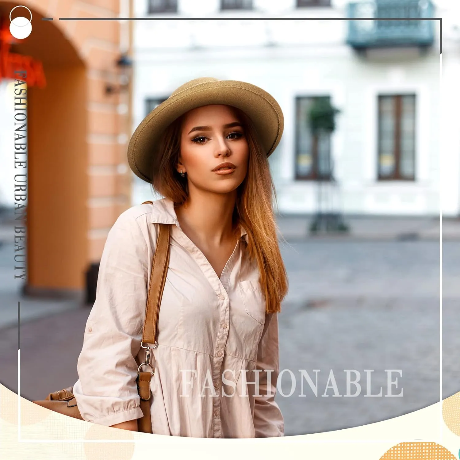 Hercicy 4 Pcs Felt Hats for Women Vintage Wool Panama Felt Boho Pork Pie Hat with Belt, Jazz Headwear