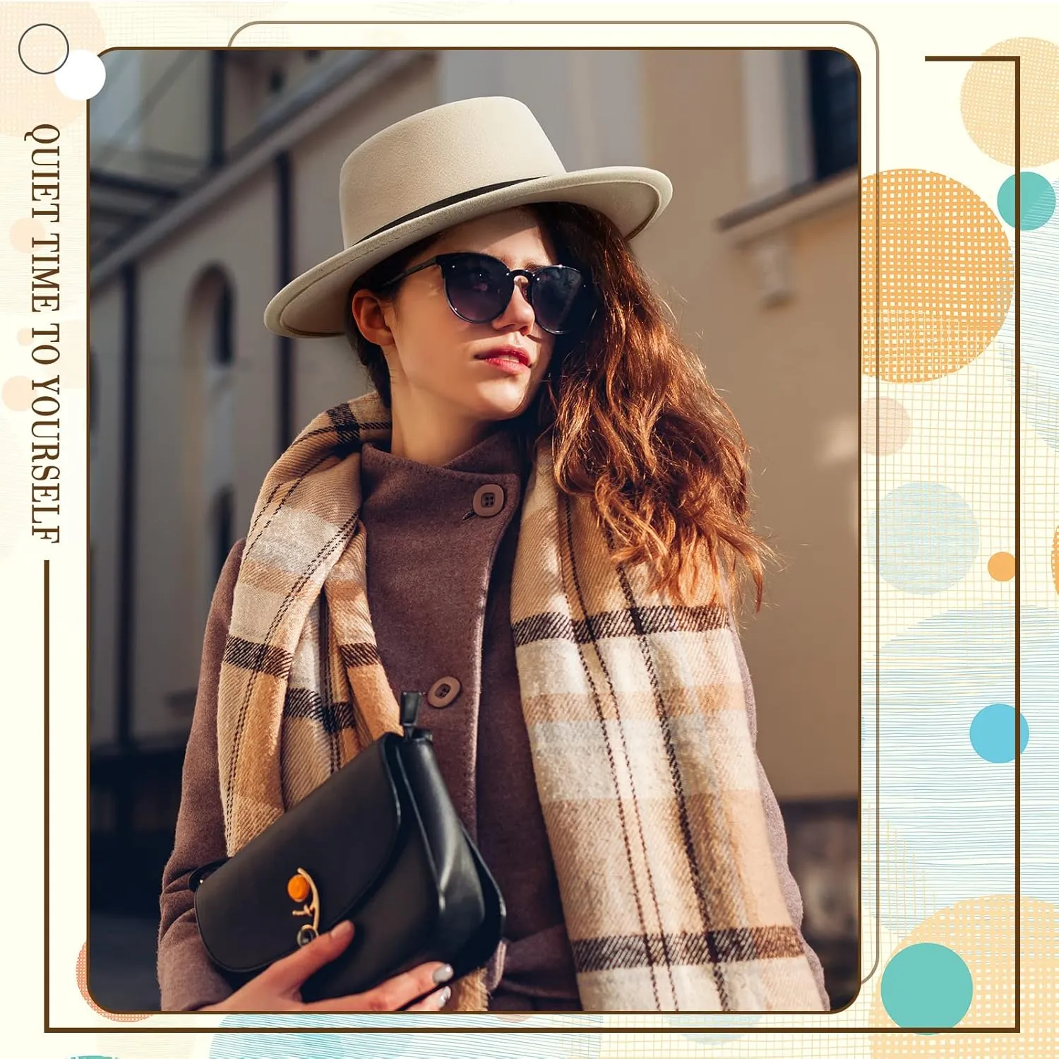 Hercicy 4 Pcs Felt Hats for Women Vintage Wool Panama Felt Boho Pork Pie Hat with Belt, Jazz Headwear