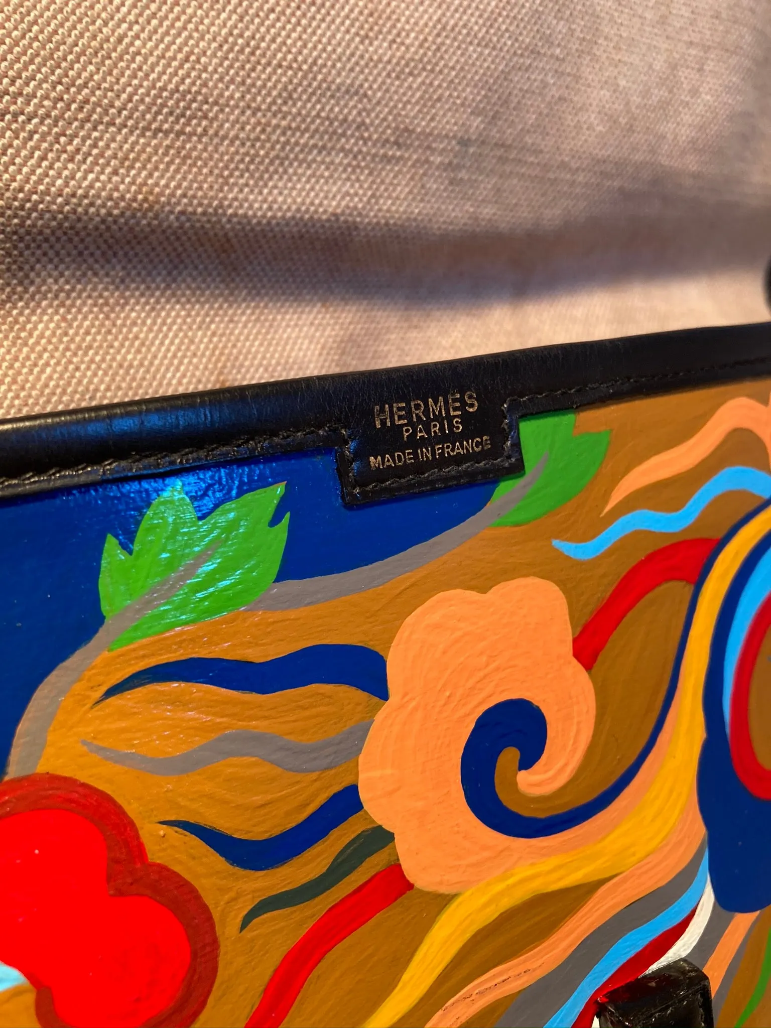 Hermes Hand Painted Jige 35 Clutch