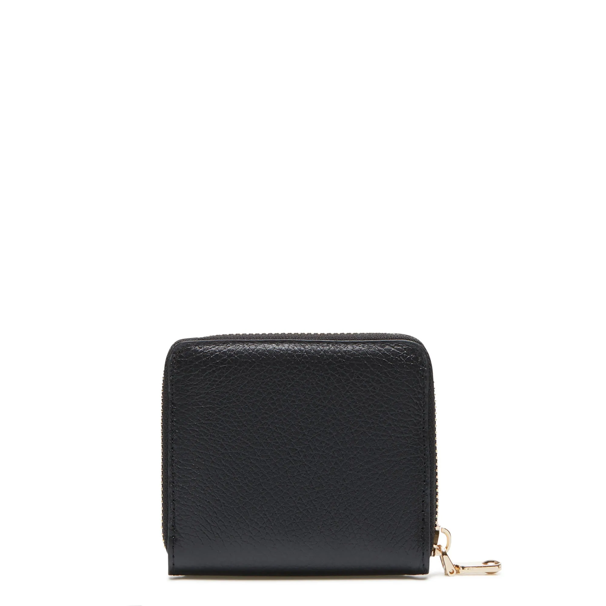 Honoré Jules black calfskin leather zipper wallet