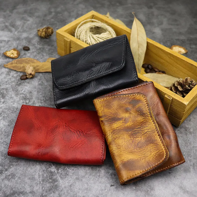 Leather Retro Unisex Mini Fashion Card Pocket Wallet