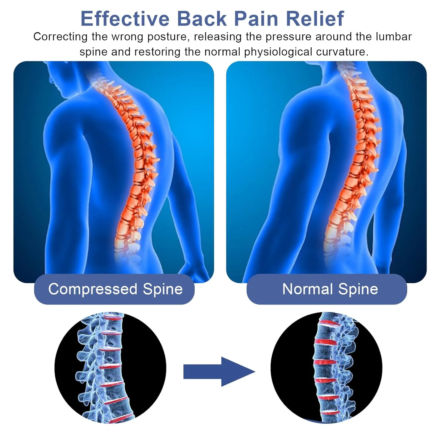 Lower Back Support Brace for Pain Relief, Adjustable Lumbar Support Belt for Herniated Disc and Sciatica, Breathable Design for Men and Women, XL, Dark Gray