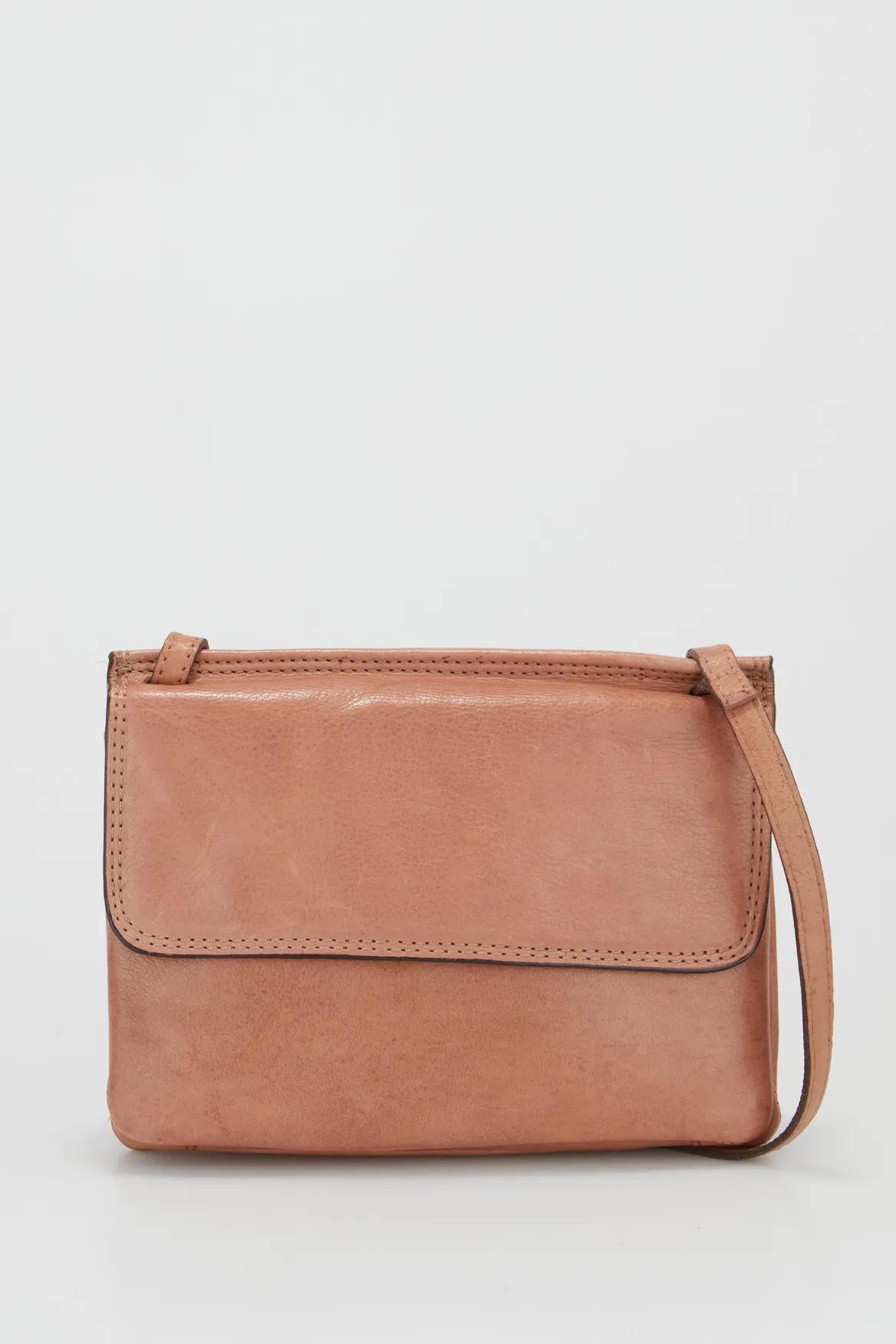 Maya Leather Double Flap Crossbody