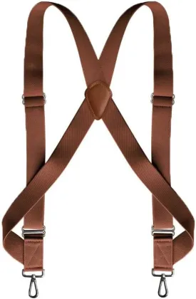 Men's Suspender Heavy Duty 2 Hooks Suspenders for Men 1.4 Inch Side Hook Adjustable Belt Loops for Big and Tall Men