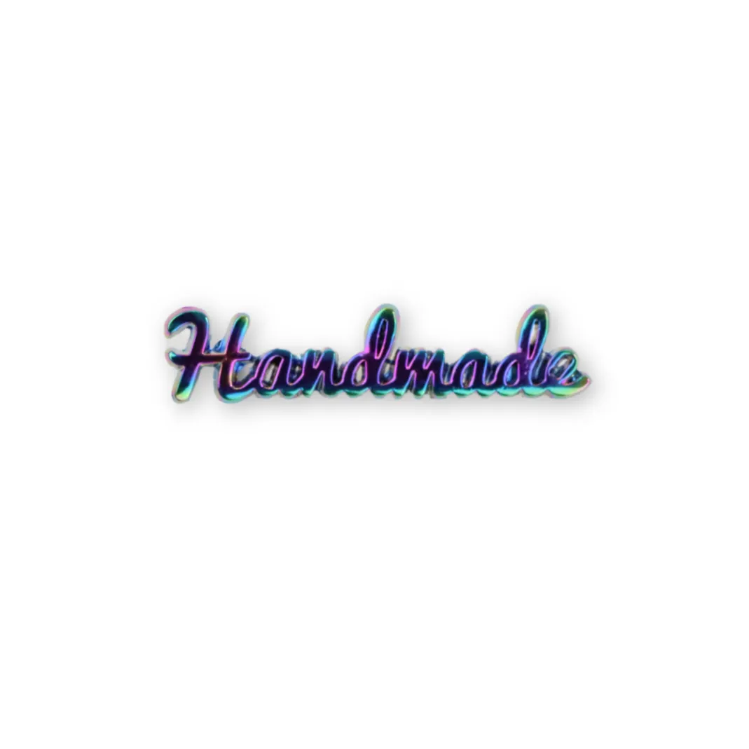 Metal Bag Label - Script Handmade