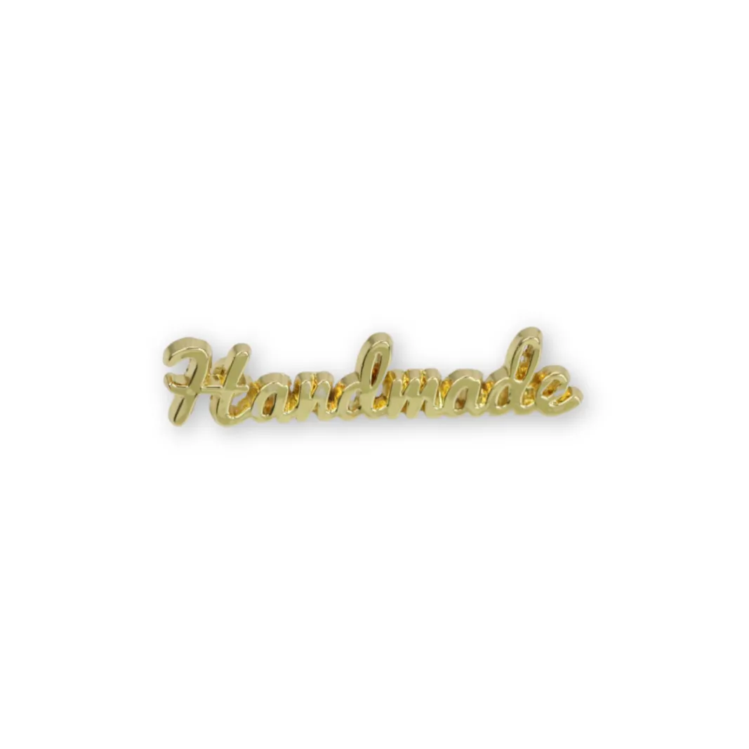 Metal Bag Label - Script Handmade