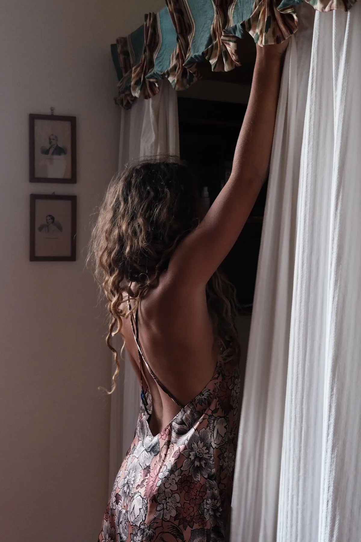 NICO SILK MIDI SLIP DRESS - Archive
