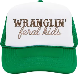 Olive Loves Apple Wranglin' Feral Kids Trucker Hat for Mom and Dad Funny Western Style Cap for Women and Men