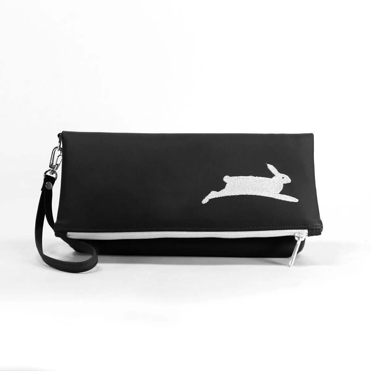 PETA Bunny Vegan Foldover Clutch/Crossbody Bag (Multicolored)
