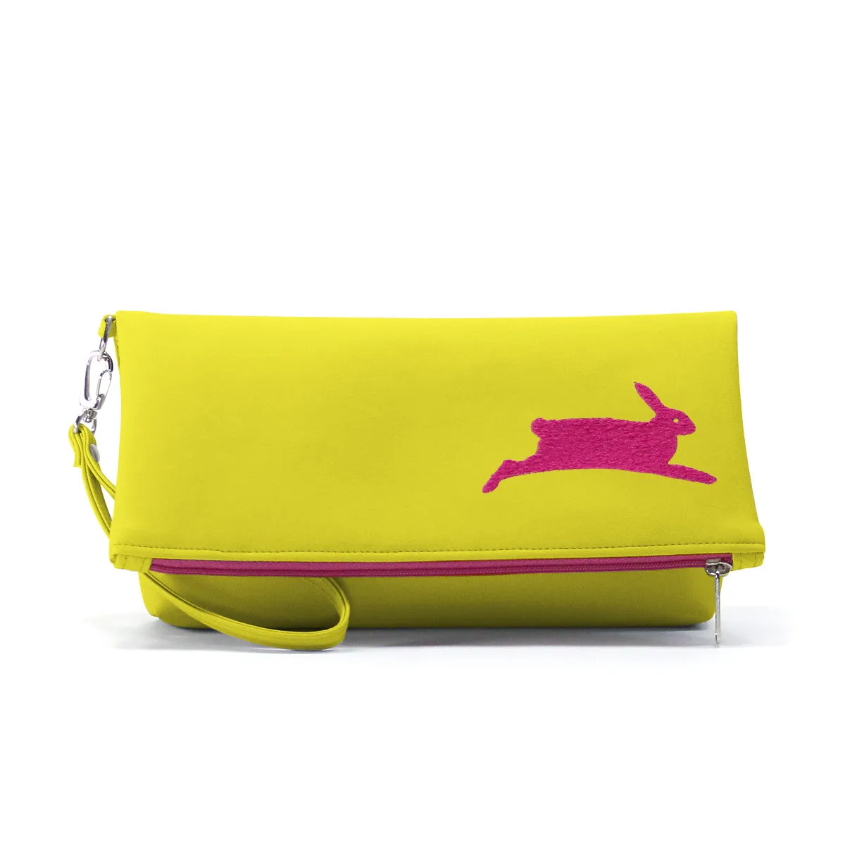 PETA Bunny Vegan Foldover Clutch/Crossbody Bag (Multicolored)